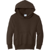 Custom Port & Co Youth Core Fleece Pullover Hooded Sweatshirt Dark Chocolate Brown