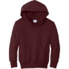 Custom Port & Co Youth Core Fleece Pullover Hooded Sweatshirt Maroon Red
