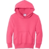 Custom Port & Co Youth Core Fleece Pullover Hooded Sweatshirt Neon Pink