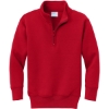 Custom Port & Co Youth Core Fleece 1/4-Zip Pullover Sweatshirt Red