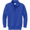 Custom Port & Co Youth Core Fleece 1/4-Zip Pullover Sweatshirt True Royal Blue