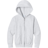 Custom Port & Co Youth Core Fleece Full-Zip Hooded Sweatshirt Ash Gray