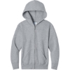 Custom Port & Co Youth Core Fleece Full-Zip Hooded Sweatshirt Athletic Heather Gray