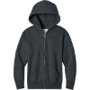 Custom Port & Co Youth Core Fleece Full-Zip Hooded Sweatshirt Dark Heather Gray