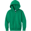 Custom Port & Co Youth Core Fleece Full-Zip Hooded Sweatshirt Kelly Green