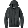 Custom Port & Co Core Fleece Full-Zip Hooded Sweatshirt. Black Heather