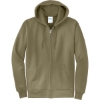 Custom Port & Co Core Fleece Full-Zip Hooded Sweatshirt. Coyote Brown