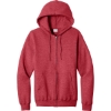 Custom Port & Co Core Fleece Full-Zip Hooded Sweatshirt. Heather Red