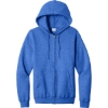 Custom Port & Co Core Fleece Full-Zip Hooded Sweatshirt. Heather Royal Blue