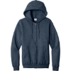 Custom Port & Co Core Fleece Full-Zip Hooded Sweatshirt. HthrNavy