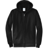 Custom Port & Co Core Fleece Full-Zip Hooded Sweatshirt. JetBlack