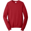Custom Port & Co Fan Favorite Fleece Crewneck Sweatshirt. Team Cardinal Red