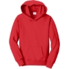 Custom Port & Co Youth Fan Favorite Fleece Pullover Hooded Sweatshirt. Bright Red