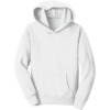 Custom Port & Co Youth Fan Favorite Fleece Pullover Hooded Sweatshirt. White