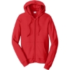 Custom Port & Co Fan Favorite Fleece Full-Zip Hooded Sweatshirt. Bright Red