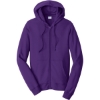 Custom Port & Co Fan Favorite Fleece Full-Zip Hooded Sweatshirt. Team Purple