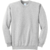 Custom Port & Co Essential Fleece Crewneck Sweatshirt. Ash