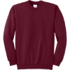 Custom Port & Co Essential Fleece Crewneck Sweatshirt. Cardinal Red