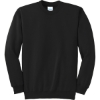 Custom Port & Co Essential Fleece Crewneck Sweatshirt. Jet Black