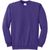Custom Port & Co Essential Fleece Crewneck Sweatshirt. Purple