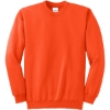 Custom Port & Co Essential Fleece Crewneck Sweatshirt. Safety Orange