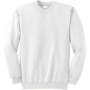 Custom Port & Co Essential Fleece Crewneck Sweatshirt. White