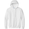 Custom Port & Co Essential Fleece Pullover Hooded Sweatshirt. White