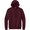 Custom Port & Co Tall Essential Fleece Pullover Hooded Sweatshirt. Maroon Red