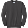 Custom Port & Co Tall Essential Fleece Crewneck Sweatshirt. Charcoal Gray