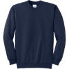 Custom Port & Co Tall Essential Fleece Crewneck Sweatshirt. Navy Blue
