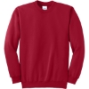 Custom Port & Co Tall Essential Fleece Crewneck Sweatshirt. Red