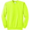 Custom Port & Co Tall Essential Fleece Crewneck Sweatshirt. Safety Green