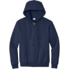 Custom Port & Co Essential Fleece Full-Zip Hooded Sweatshirt. Navy Blue