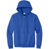 Custom Port & Co Essential Fleece Full-Zip Hooded Sweatshirt. Royal Blue