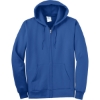 Custom Port & Co Tall Essential Fleece Full-Zip Hooded Sweatshirt. Royal Blue