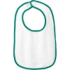 Custom Rabbit Skins Infant Contrast Trim Terry Bib. Kelly