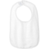Custom Rabbit Skins Infant Contrast Trim Terry Bib. White