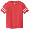 Custom Rabbit Skins Toddler Football Fine Jersey Tee. Vintage Red/Blended White