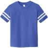 Custom Rabbit Skins Toddler Football Fine Jersey Tee. Vintage Royal Blue/Blended White