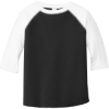 Custom Rabbit Skins Toddler Baseball Fine Jersey Tee. Black/White