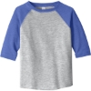 Custom Rabbit Skins Toddler Baseball Fine Jersey Tee. Vintage Heather/Vintage Royal Blue