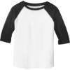Custom Rabbit Skins Toddler Baseball Fine Jersey Tee. White/Black