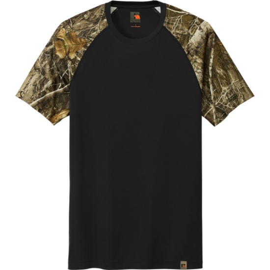 Custom Russell Outdoors Realtree Colorblock Performance Tee Blk/RTEdge