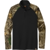 Custom Russell Outdoors Realtree Colorblock Performance 1/4-Zip Blk/RTEdge