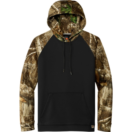Custom Russell Outdoors Realtree Performance Colorblock Pullover Hoodie Blk/RTEdge