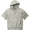 Custom Champion Reverse Weave Short Sleeve Hooded Sweatshirt OxfordGrey