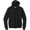 Custom Champion Powerblend Full-Zip Hoodie. Black
