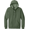 Custom Gildan Softstyle Midweight Fleece Full-Zip Hooded Sweatshirt Military Green