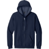 Custom Gildan Softstyle Midweight Fleece Full-Zip Hooded Sweatshirt Navy Blue