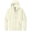 Custom Gildan Softstyle Midweight Fleece Full-Zip Hooded Sweatshirt Off White
